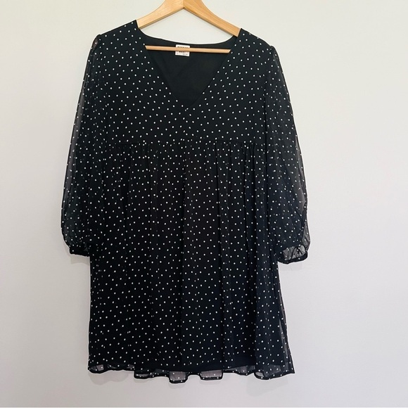 Sunday Best Jinx black polka dot mini dress size medium - Picture 6 of 10